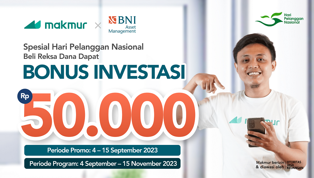 Promo Hari Pelanggan 2023, Bonus Investasi Rp 50 Ribu!
