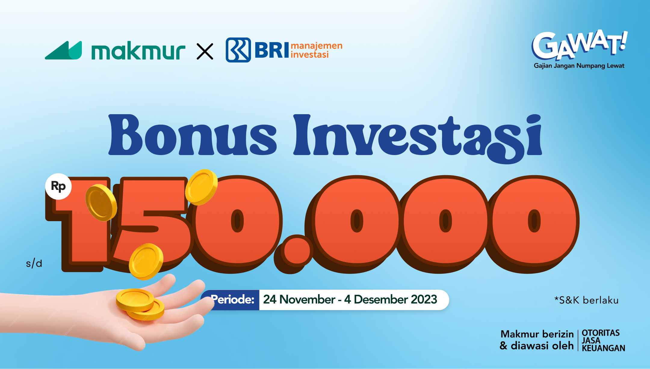 Promo Payday BRI MI November 2023, Bonus Investasi hingga Rp 150 Ribu!