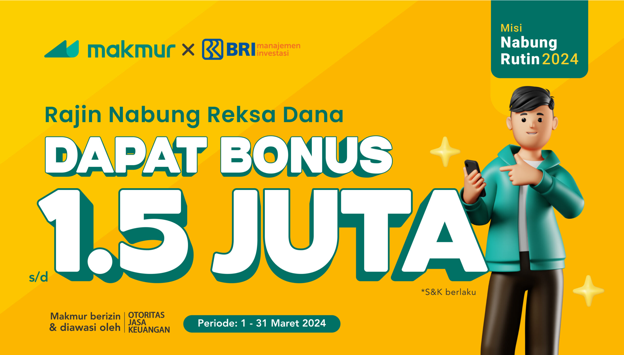 Promo Nabung Rutin BRI Maret 2024, dapatkan bonus Reksa Dana hingga Rp 1.500.000!