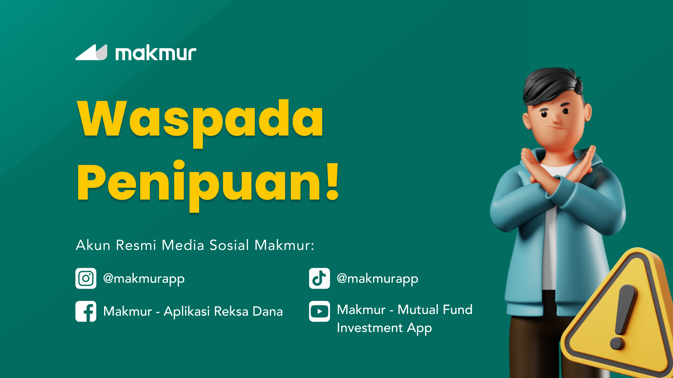 Waspada Akun Telegram Palsu, Pastikan Transaksi Hanya di Web dan Aplikasi Makmur