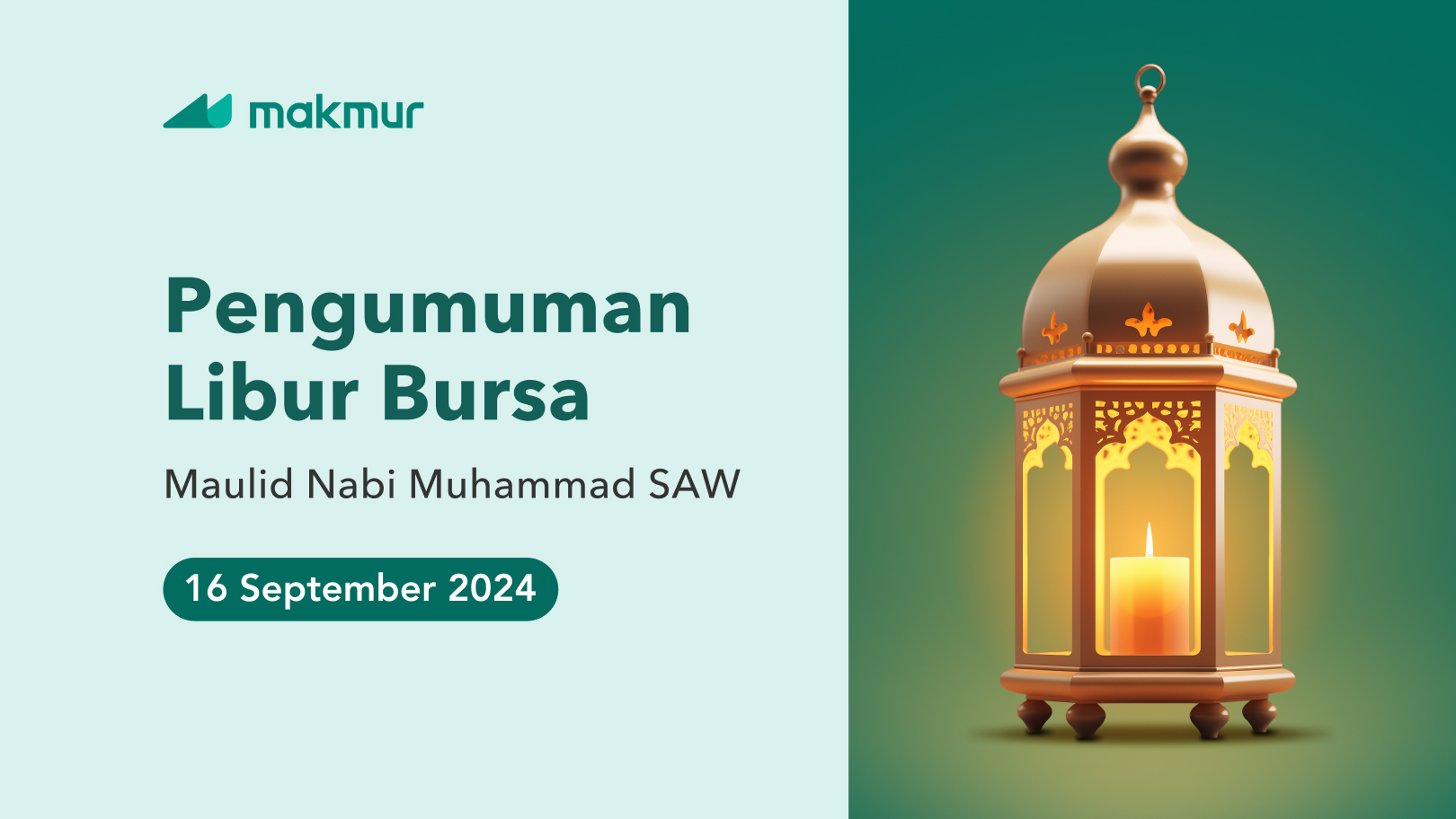 Pengumuman Libur Bursa Hari Maulid Nabi Muhammad SAW