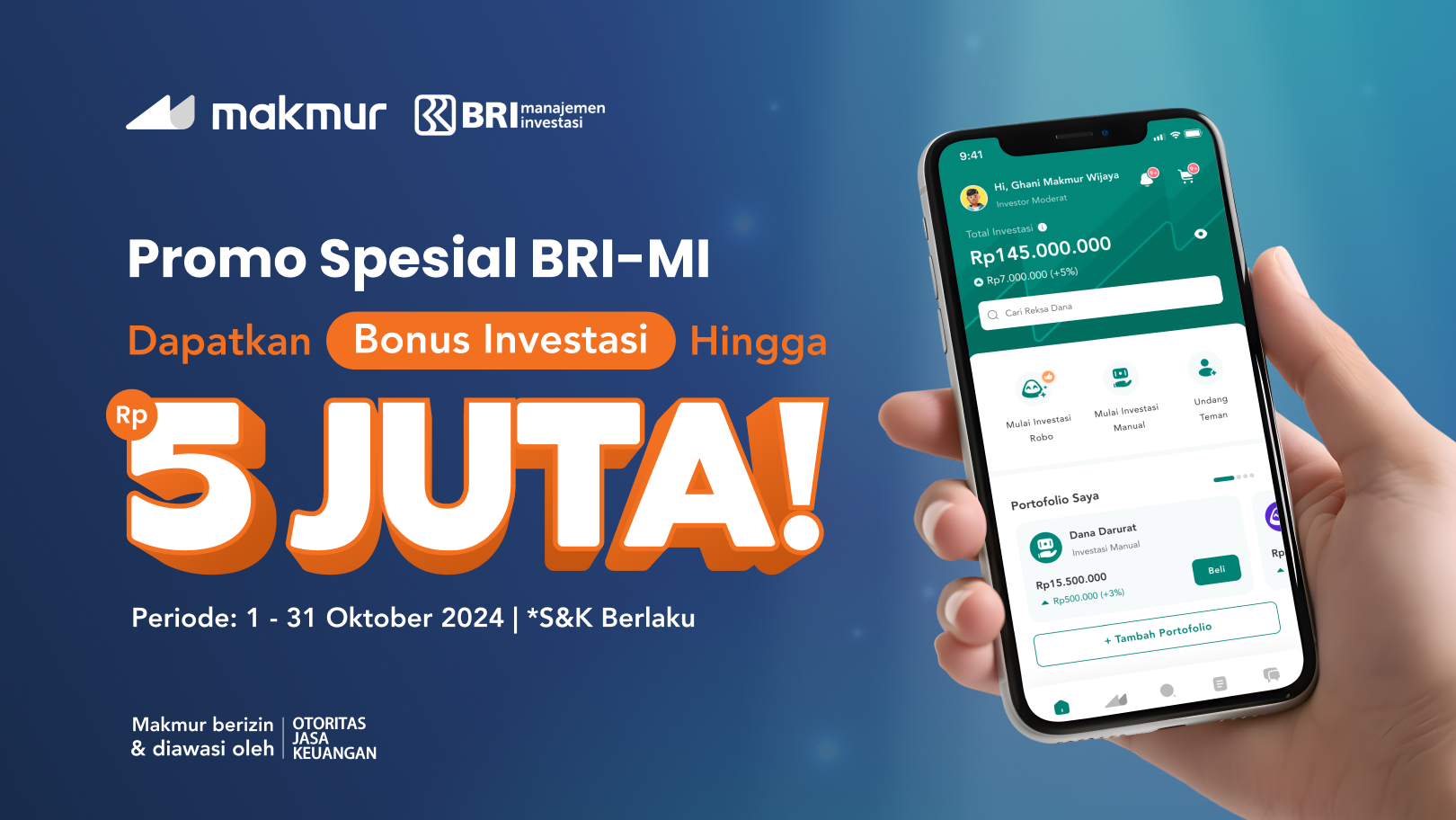 Promo Spesial BRI-MI 2024, Bonus Investasi hingga Rp 5 Juta!