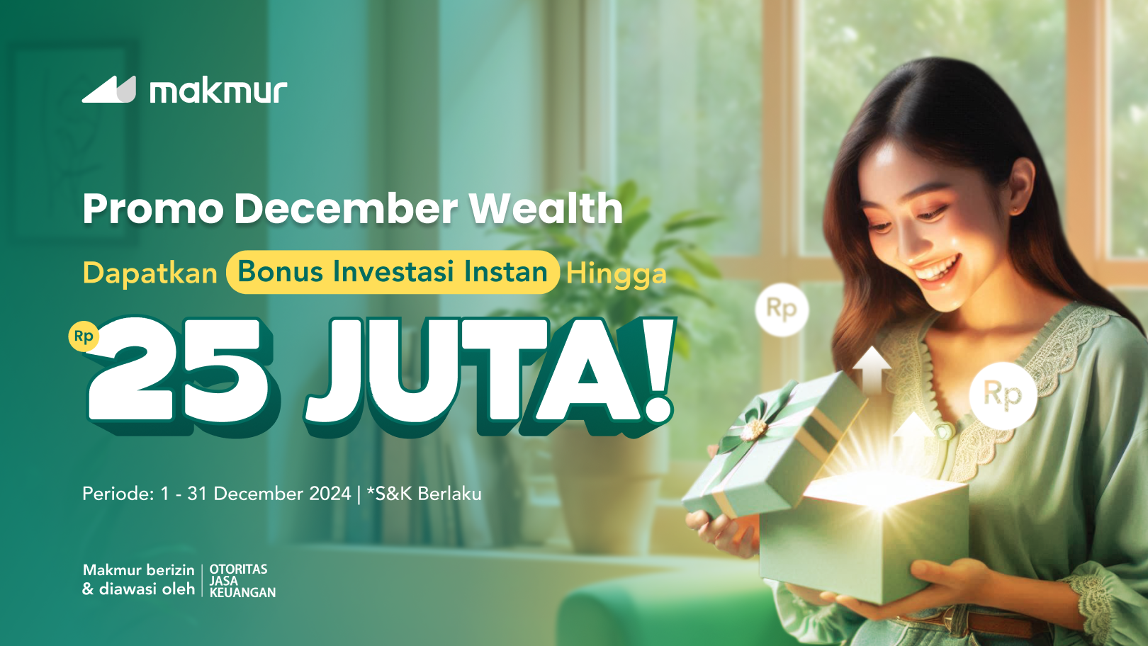 Promo December Wealth 2024: Dapatkan Bonus Investasi Instan Hingga Rp 25 Juta!