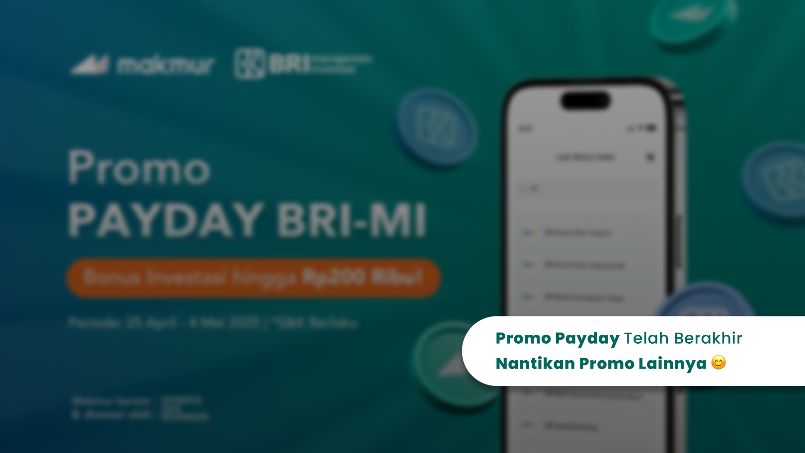 Promo Payday BRI-MI April 2025, Bonus Investasi hingga Rp 200 Ribu!