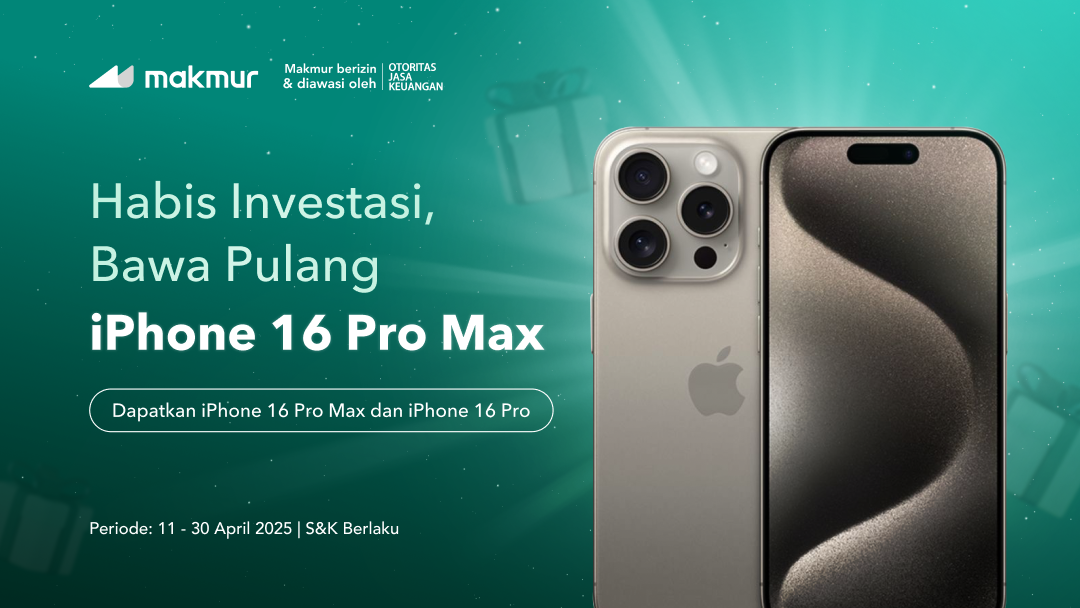 Promo Investasi dapat iPhone 16 Pro Max!