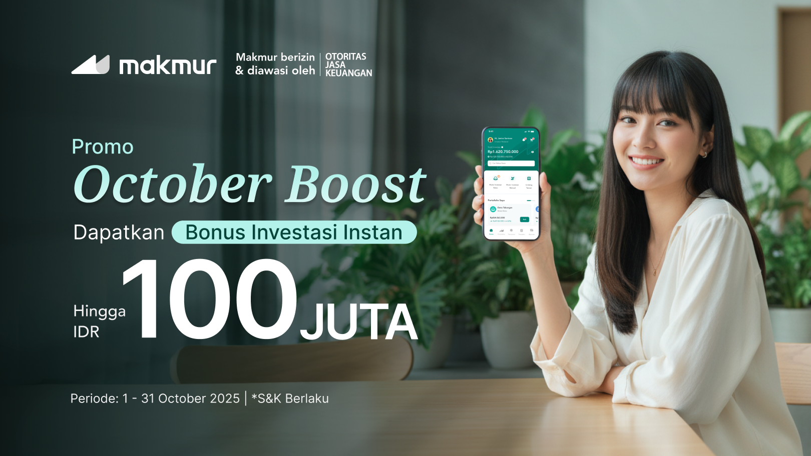 Promo October Boost 2025: Dapatkan Bonus Investasi Instan Hingga Rp 100 Juta!