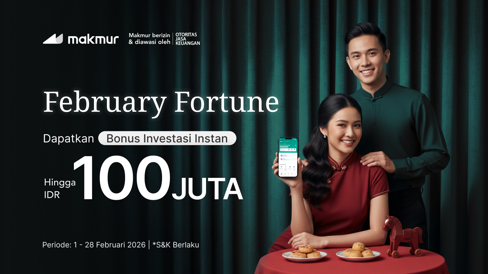 Promo February Fortune 2026: Dapatkan Bonus Investasi Instan Hingga Rp 100 Juta!
